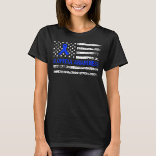 T-shirt Alopecia Sensibilisation Je Porte Blue Ribbon Supp