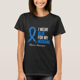T-shirt Alopecia Sensibilisation Je Porte Du Bleu Pour Mon