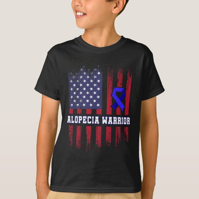 T-shirt Alopecia Sensibilisation Perte de cheveux Guerrier (Devant)
