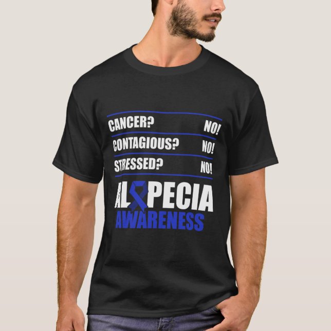 T-shirt Alopecia Sensibilisation Perte de cheveux Guerrier (Devant)