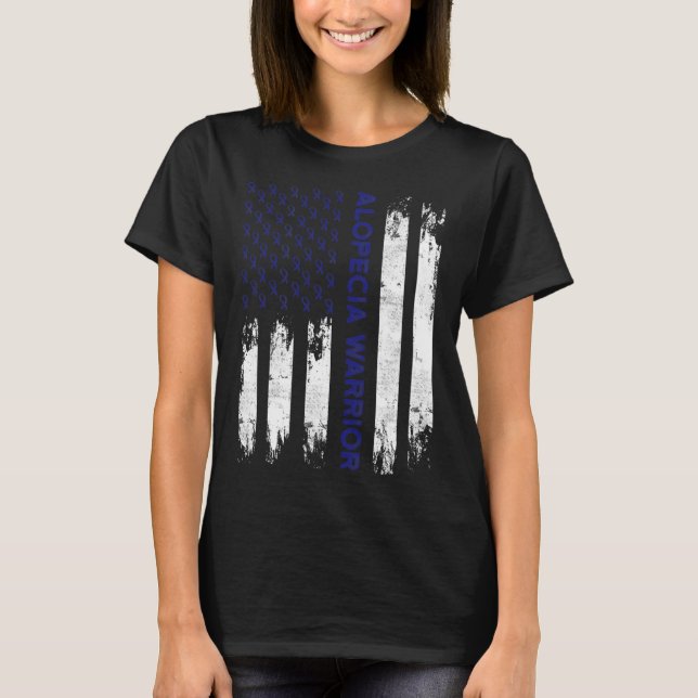 T-shirt Alopecia Sensibilisation Perte de cheveux Guerrier (Devant)