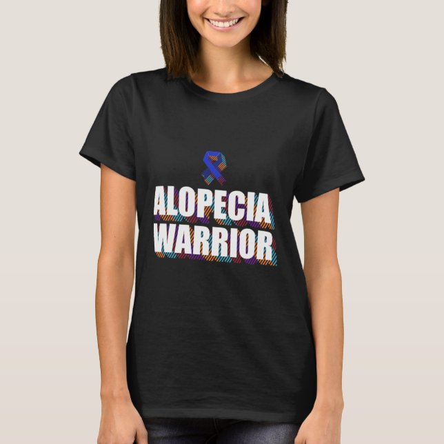 T-shirt Alopecia Sensibilisation Perte de cheveux Guerrier (Devant)