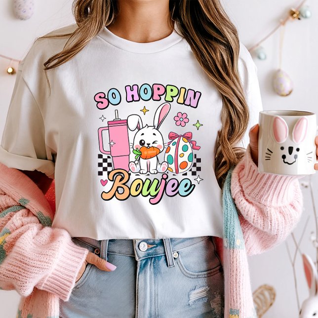 T-shirt Alors Hoppin’ Boujee Tee de Pâques; Joli lapin bra (Créateur téléchargé)