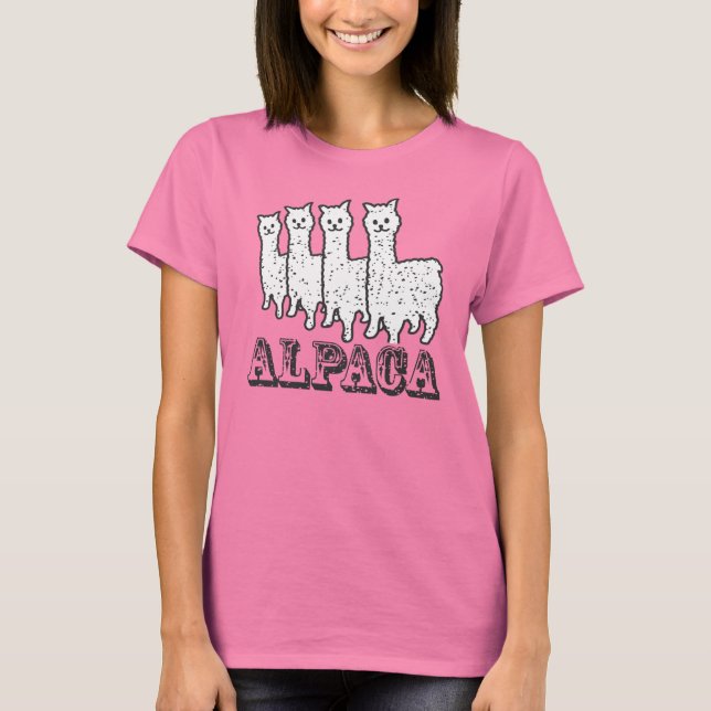 T-shirt Alpaca 4 noir et blanc (Devant)