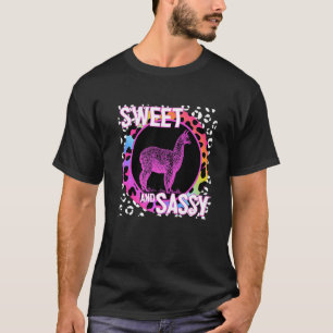 T-shirt Alpaca 90s Nostalgie Arc-en-ciel Empreinte de léop