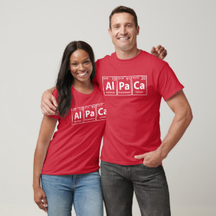 T-shirt Alpaca (Al-Pa-Ca) Éléments Périodiques Orthographe