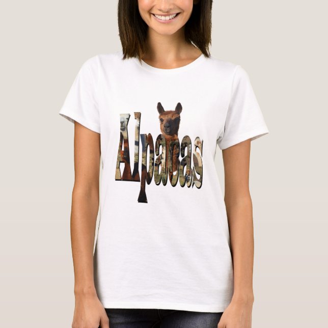 T-shirt Alpaca Brown Avec Logo Alpacas Nom, (Devant)