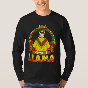 T-shirt Alpaca Cinco De Mayo Como Te Llama Mexicaine