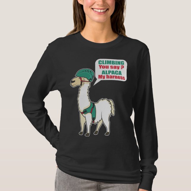 T-shirt Alpaca Climbing Mountain Climber And Alpaca Fan (Devant)