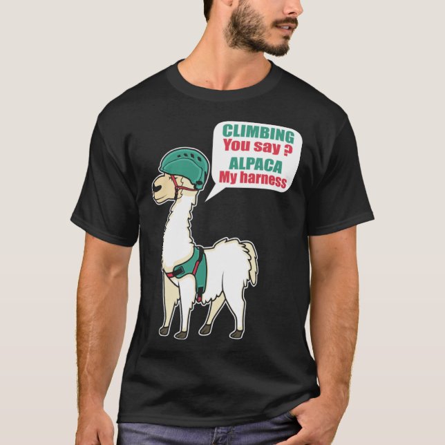 T-shirt Alpaca Climbing Mountain Climber And Alpaca Fan (Devant)