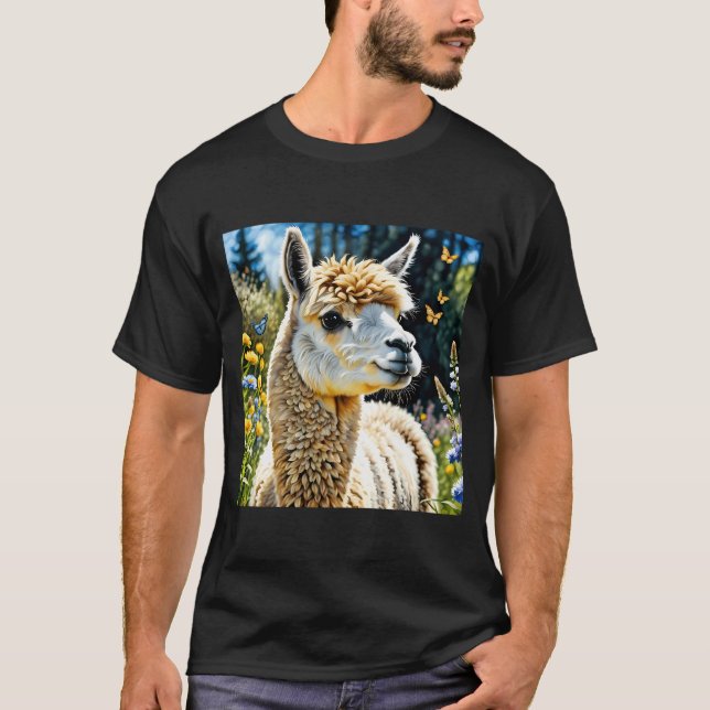 T-shirt Alpaca de printemps (Devant)