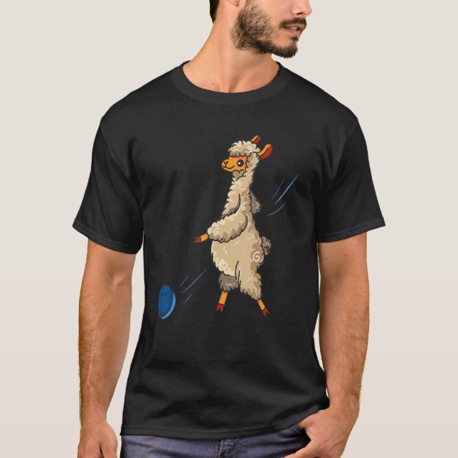 T-shirt Alpaca Funny Bowler Sport Bowler llama (Devant)