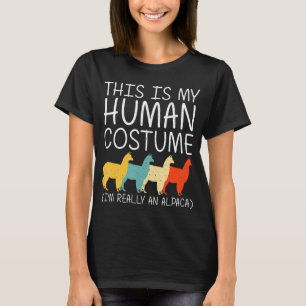 T-shirt Alpaca Halloween Costume humain Vicuna Llama Easy
