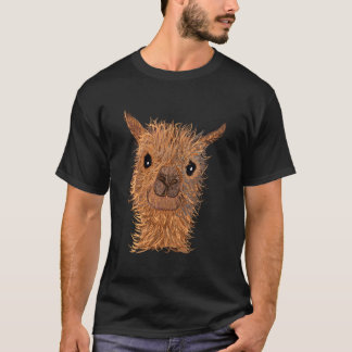 T-shirt Alpaca Lama Douce Alpaca Douce Alpaca Tête d'Alpac