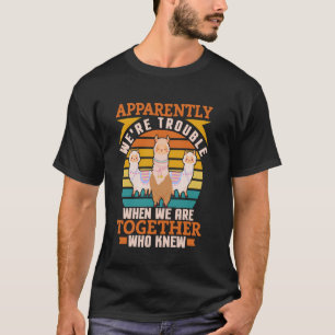 T-shirt Alpaca Lama Péruvien Apparemment Nous Sommes Probl