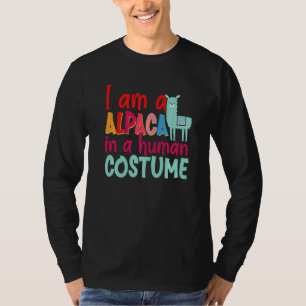 T-shirt Alpaca Llama Je Suis Un Alpaca En Costume Humain