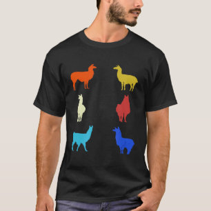 T-shirt Alpaca Llama Retro Graphics Vintages