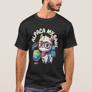 T-shirt Alpaca Mes Bagages, Nous Allons À Delhi ! Amusant