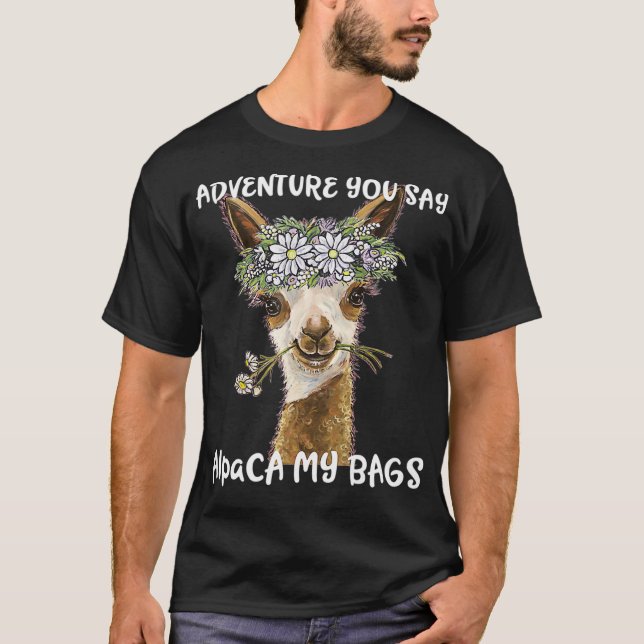 T-shirt Alpaca Mes Sacs Cute Alpaca Alpaca Lover Cadeaux (Devant)