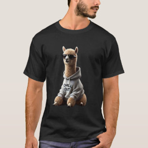 T-shirt Alpaca Paresseux Drôle S'éclatant En Se Relaxant L