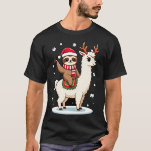 T-shirt Alpaca Paresseux Noël (3)