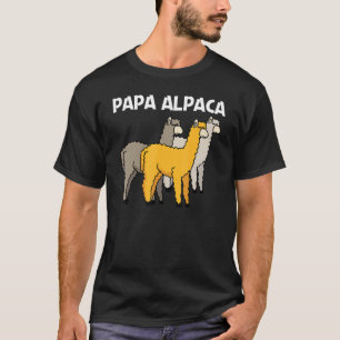 T-shirt Alpaca pour hommes papa Camelid Mammal animal