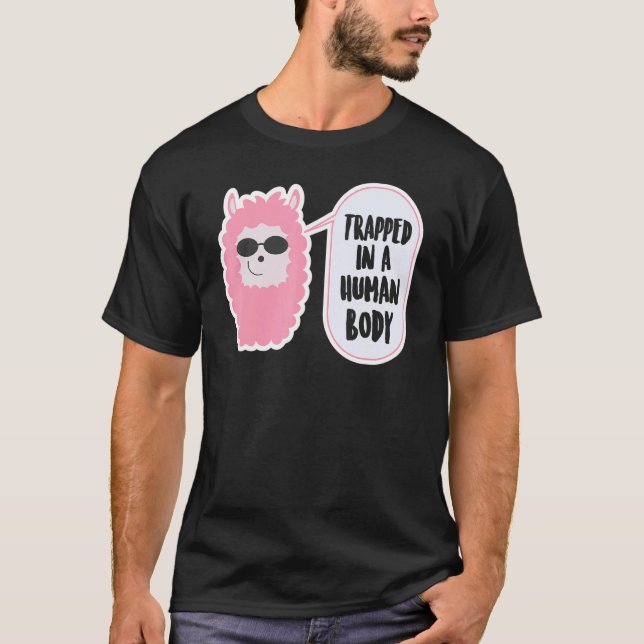 T-shirt Alpaca   Sunglasses Alpaca in a Human Body (Devant)