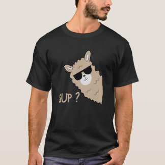 T-shirt Alpaca with glasses saying llama