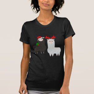 T-shirt alpacas de rennes de noël