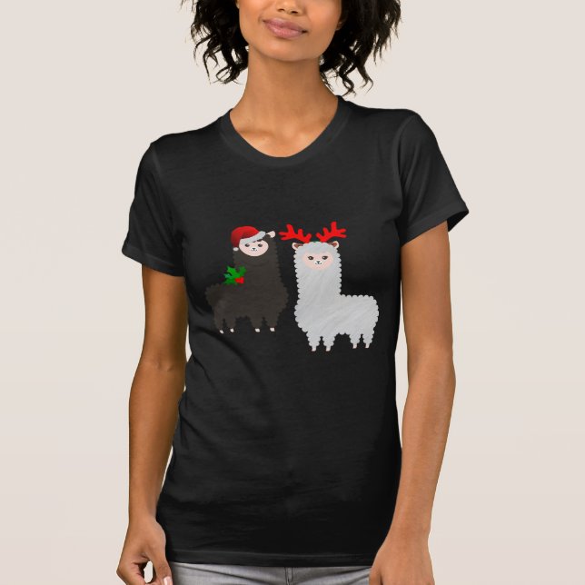 T-shirt alpacas de rennes de noël (Devant)