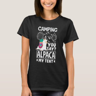 T-shirt Alpacas Mammifères Llamas Camping Alpaca Ma Tente