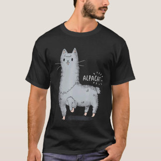 T-shirt Alpacat Alpaca Chat Chaton Llama  Chat Hybride Ani