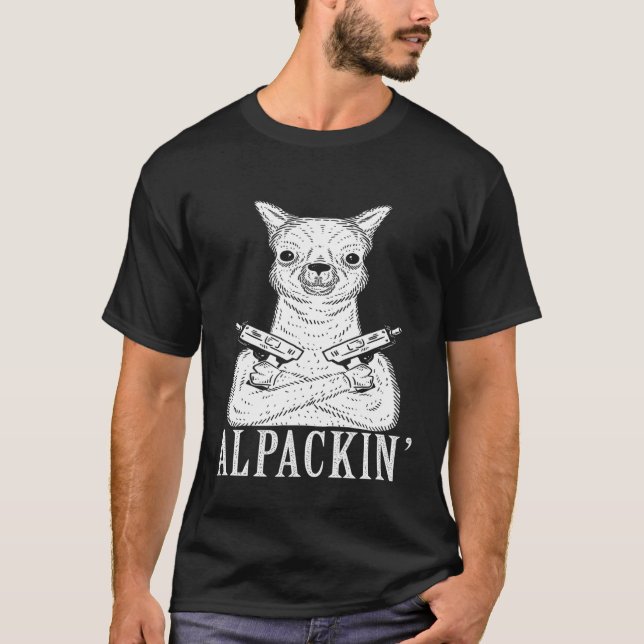 T-shirt Alpackin Alpaca Gangster Llama (Devant)