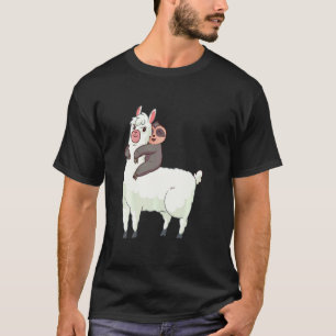 T-shirt Alpaga drôle Animal Mignon Paresseux à cheval sur