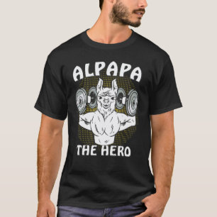 T-shirt ALPAPA LE HÉROS Alpapa Père Famille Lama Papa