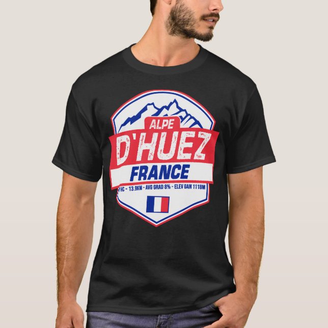 T-shirt Alpe D'Huez Cycling France (Devant)
