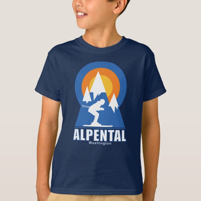 T-shirt Alpental Ski Sunset (Devant)