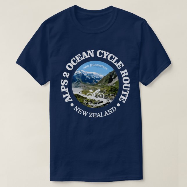 T-shirt Alpes 2 Océan (Cyclisme C) (Design devant)