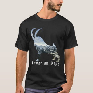 T-shirt Alpes bavaroises Alpes Ibex Chèvre sauvage Silhoue