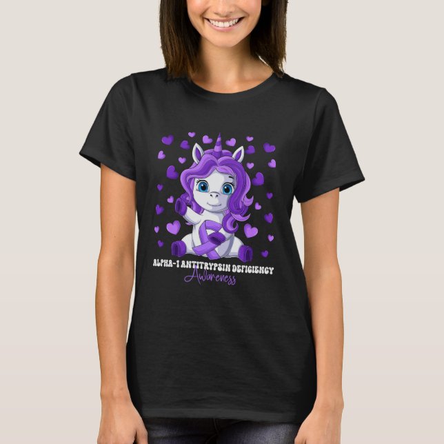 T-shirt Alpha 1 Antitrypsin Deficiency Awareness Month Pur (Devant)
