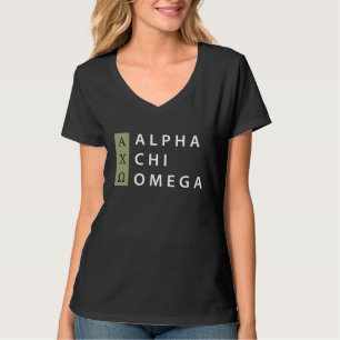 T-shirt Alpha Chi Omega Logo Empilé