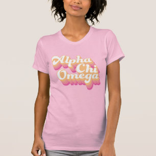 T-shirt Alpha Chi Omega  Script Super
