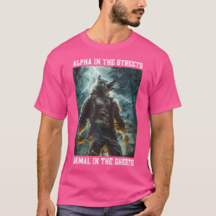 T-shirt Alpha Dans Les Rues Animaux Dans Les Feuilles Crin