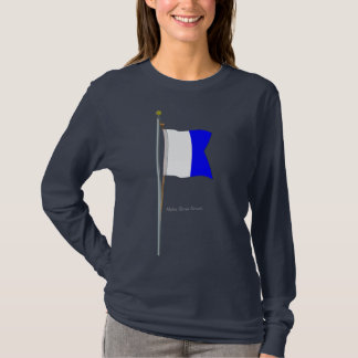 T-shirt Alpha de "plongeur drapeau de signal nautique vers