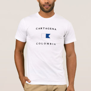 T-shirt Alpha drapeau de piqué de Carthagène Colombie