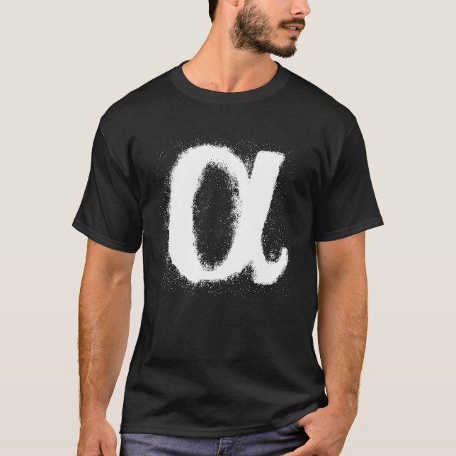 T-shirt Alpha Greek Letter Symbol Hellenic Alphabet (Devant)