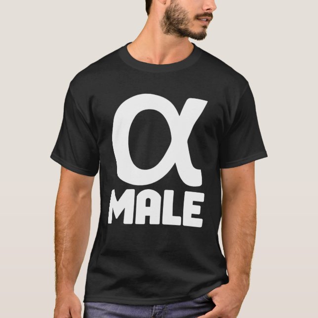T-shirt Alpha Male Alpha Symbol Greek Lone Wolf (Devant)