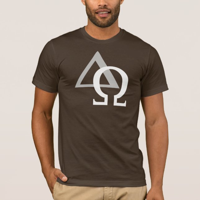 T-shirt Alpha & Oméga 3 Gris Blanc TRANS PNG (Devant)