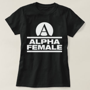 T-shirt Alpha pièce en t femelle de slogan de forme