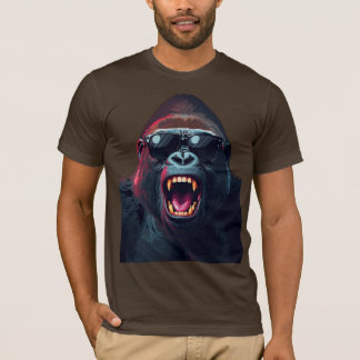 T-shirt Alpha Rage – Roaring Gorilla with Sunglasses